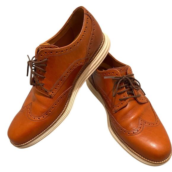 Cole Haan Original Grand Wingtip Lace Up Oxford Shoes Brown, size 11.5 main image 5
